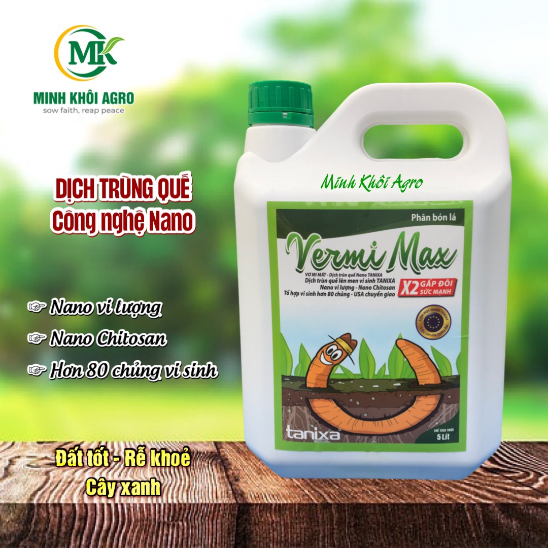 Dịch trùng quế Vermi Max - Can 5 lít
